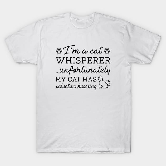 Cat Whisperer T-Shirt by LuckyFoxDesigns